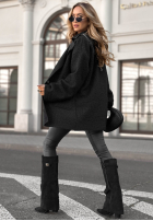 Długi płaszcz kożuszek Take The Lead czarny