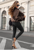 Skórzana kurtka ramoneska Pause The Day czekoladowa