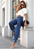 T-shirt z kieszonką Pause That biały