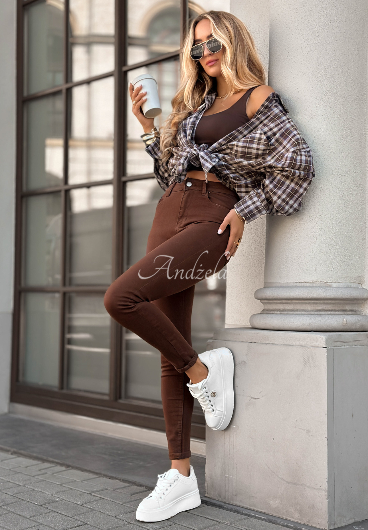 You Saw It chocolate skinny jean pants