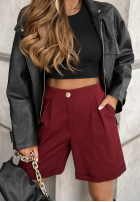 Krótkie spodenki No Evidence burgundowe