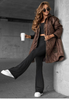 Długa pikowana kurtka Best Version Of You czarna