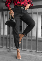 Spodnie jeansowe z paskiem Too Real ciemnoszare