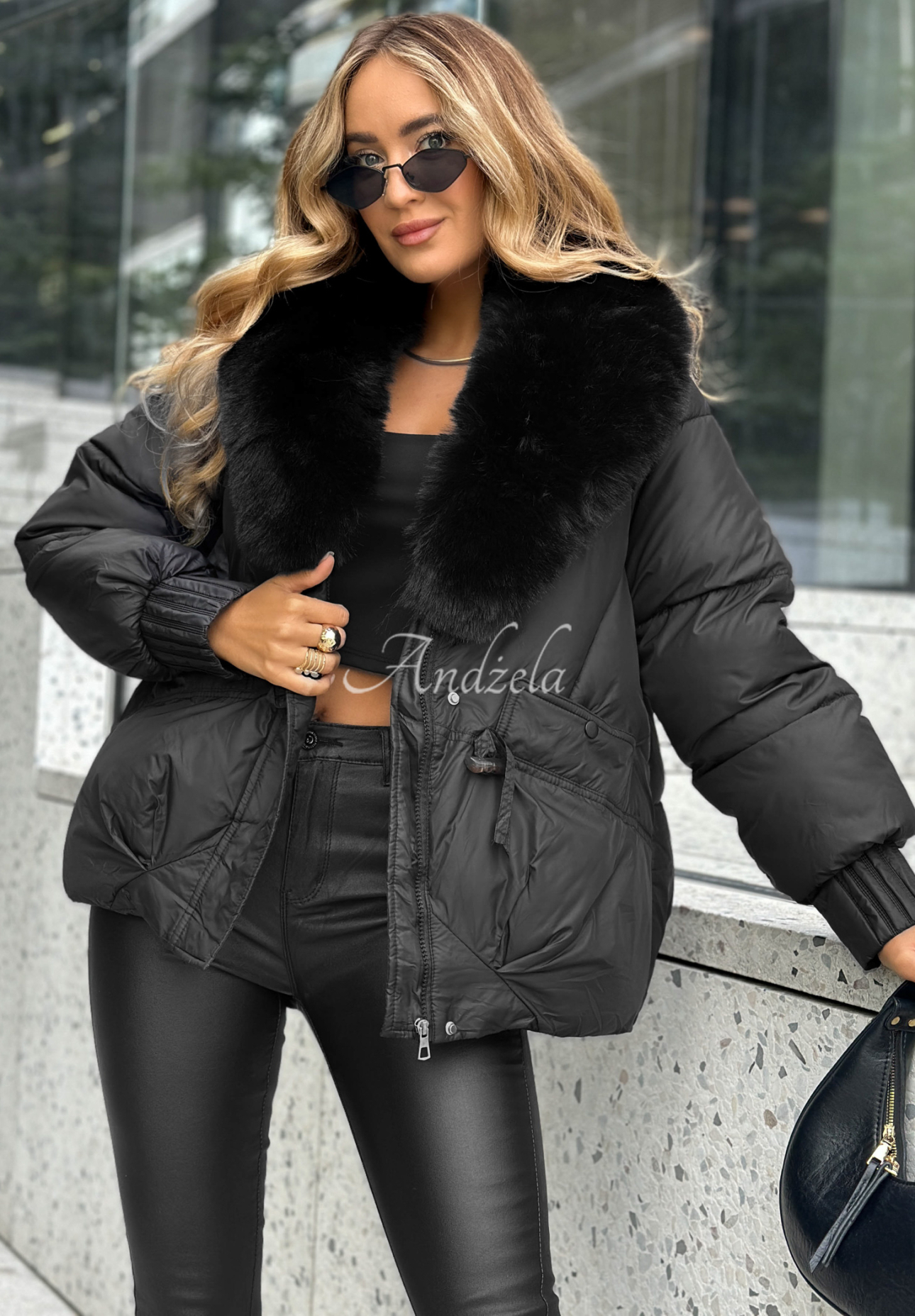 No Signal quilted jacket black