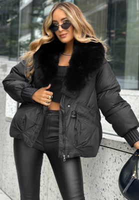 No Signal quilted jacket black