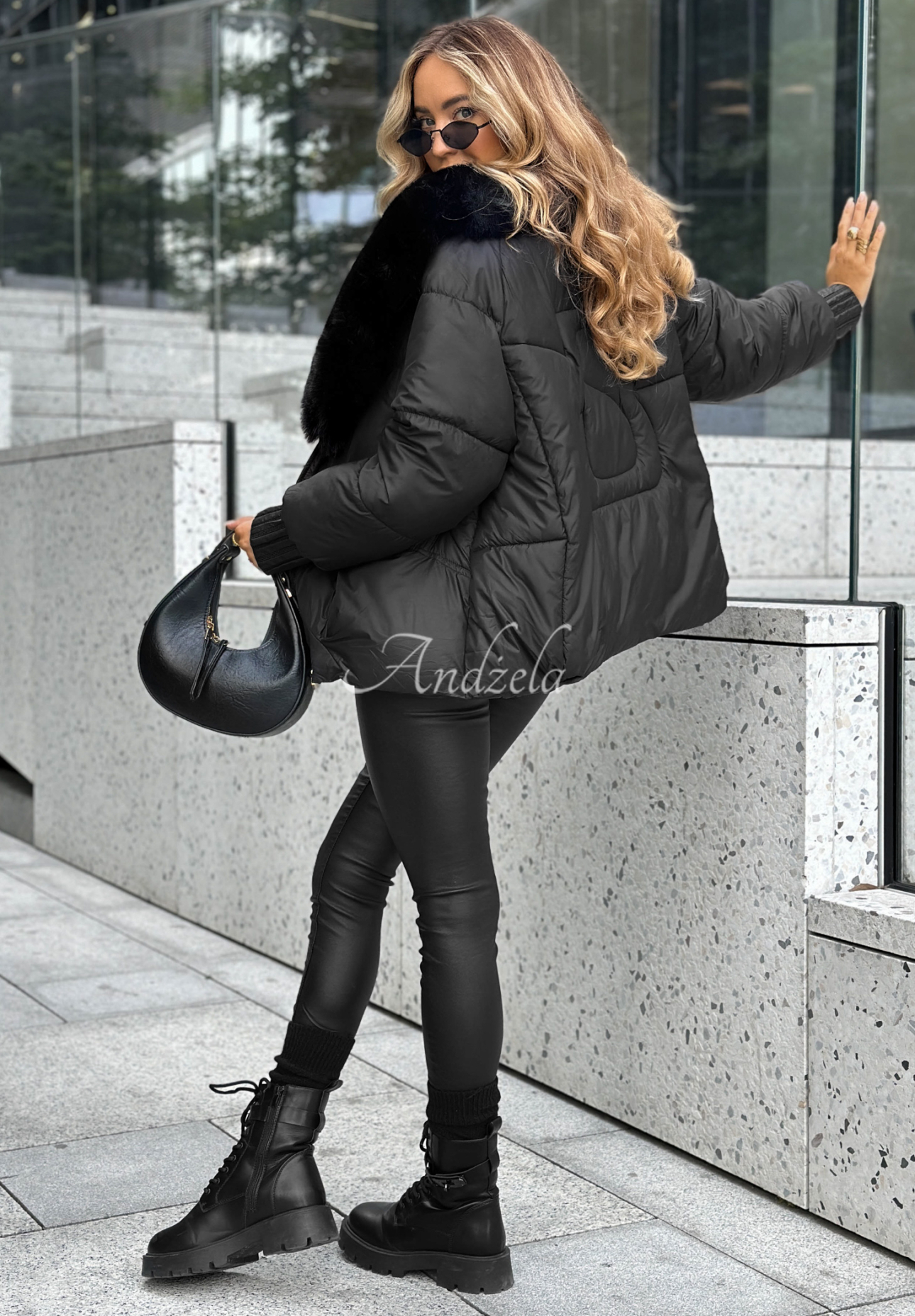 No Signal quilted jacket black