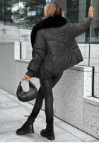 Puchowa kurtka z kapturem No Signal czarna