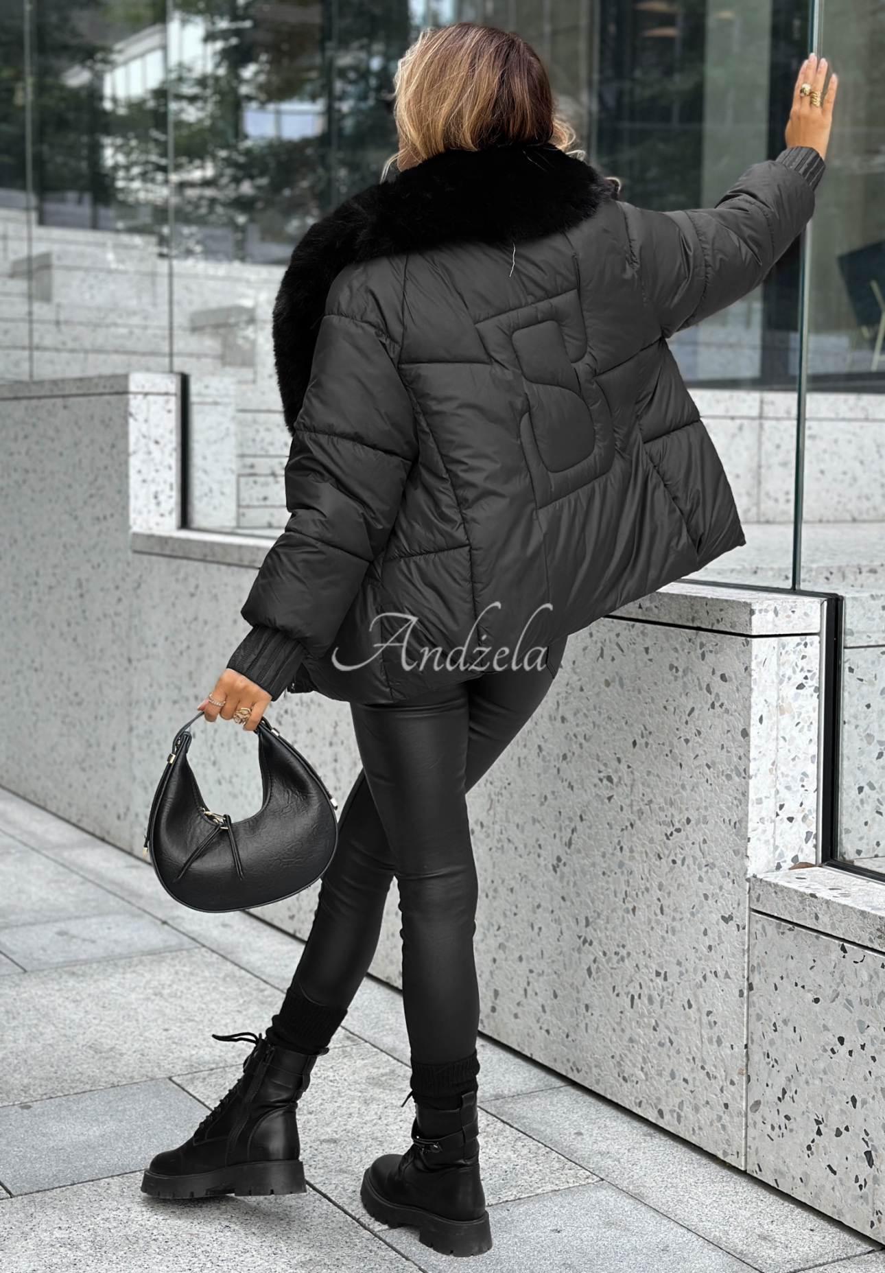 No Signal quilted jacket black