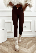 Legginsy ze zdobieniem Lost My Thought czekoladowe