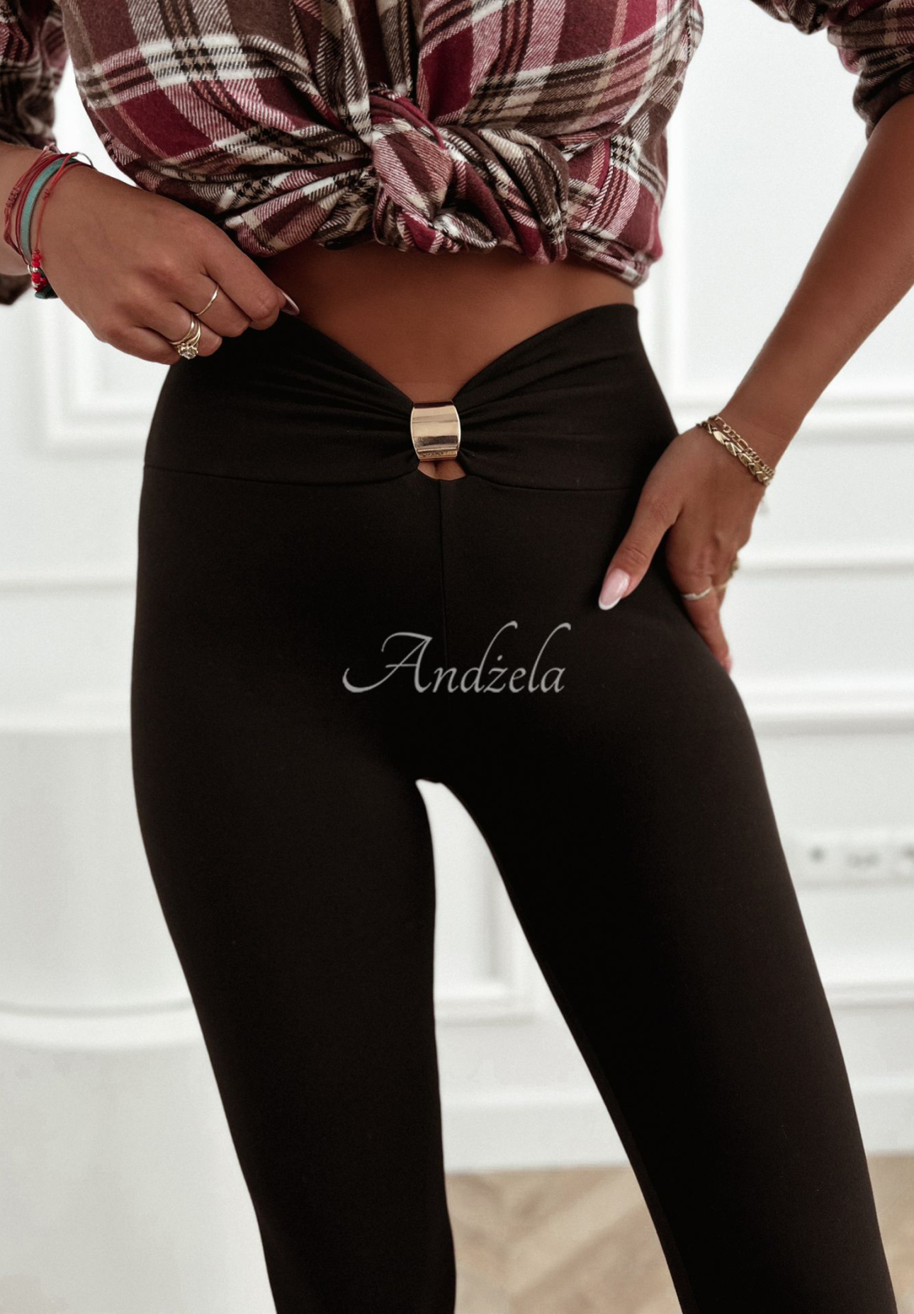 Viscose bell leggings with embellishment Don't Forget You black