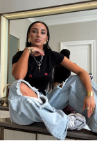 Spodnie jeansowe z przetarciami La Milla Look At Her niebieskie