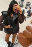 Spódnico-spodenki w panterkę La Milla Peony Blessings czekoladowe