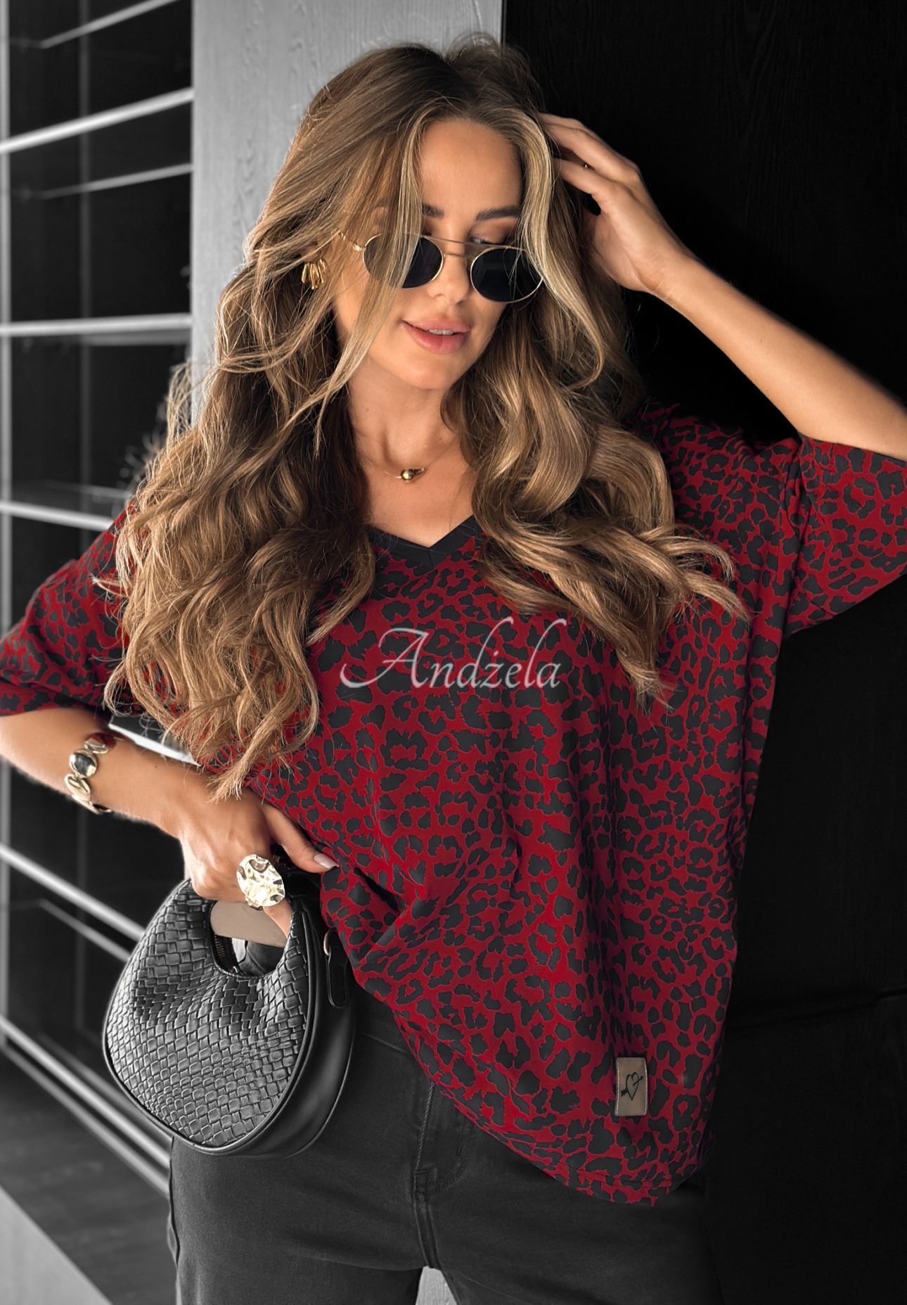 Cascade red camouflage oversize T-shirt