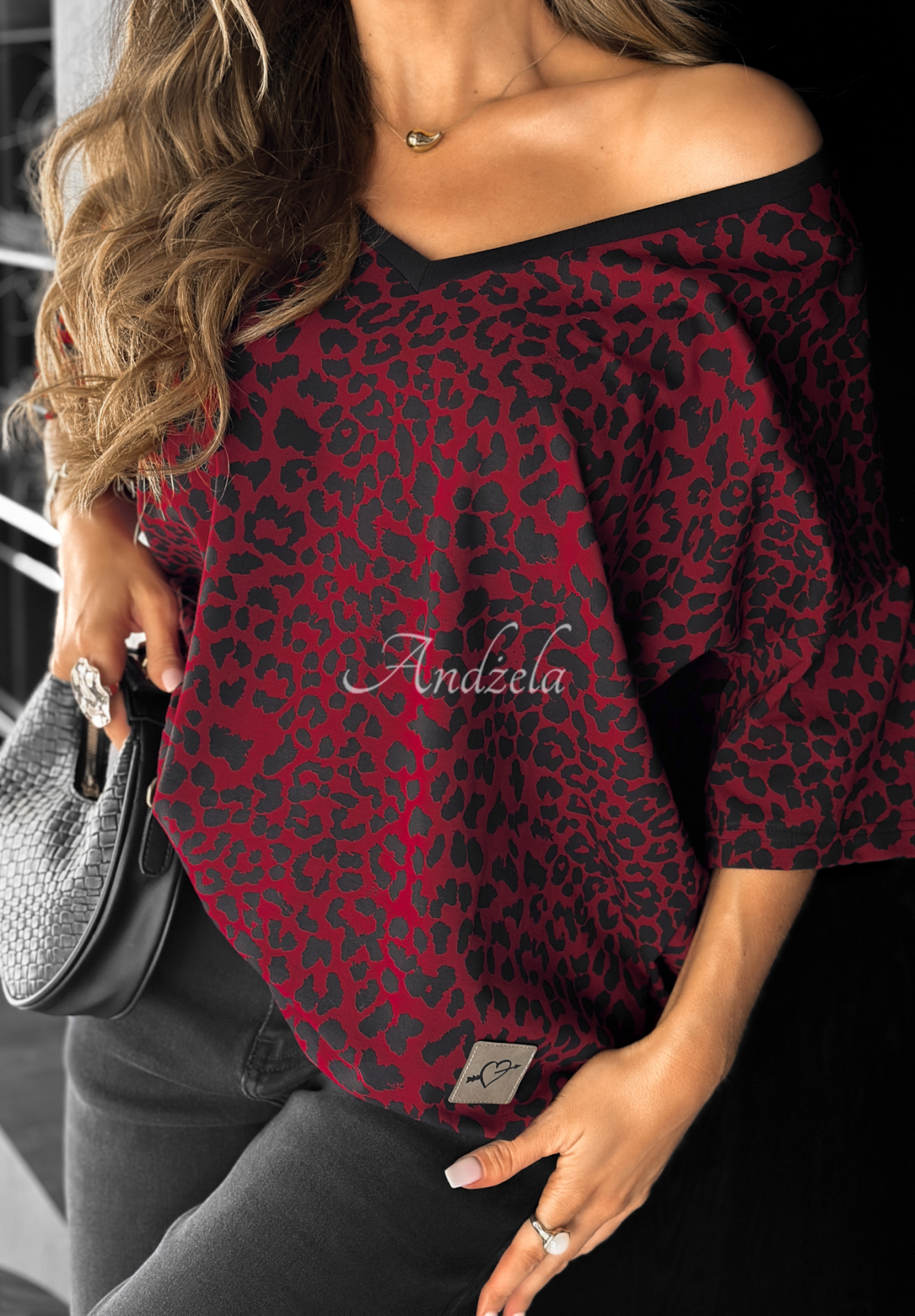 Cascade red camouflage oversize T-shirt