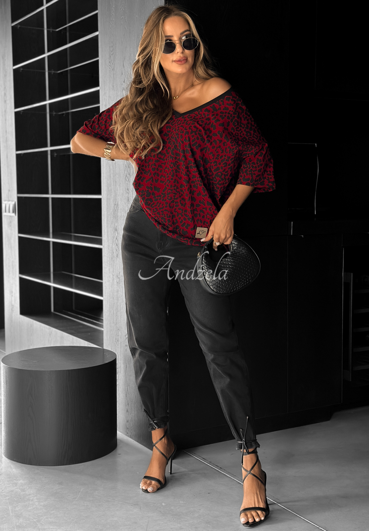 Cascade red camouflage oversize T-shirt