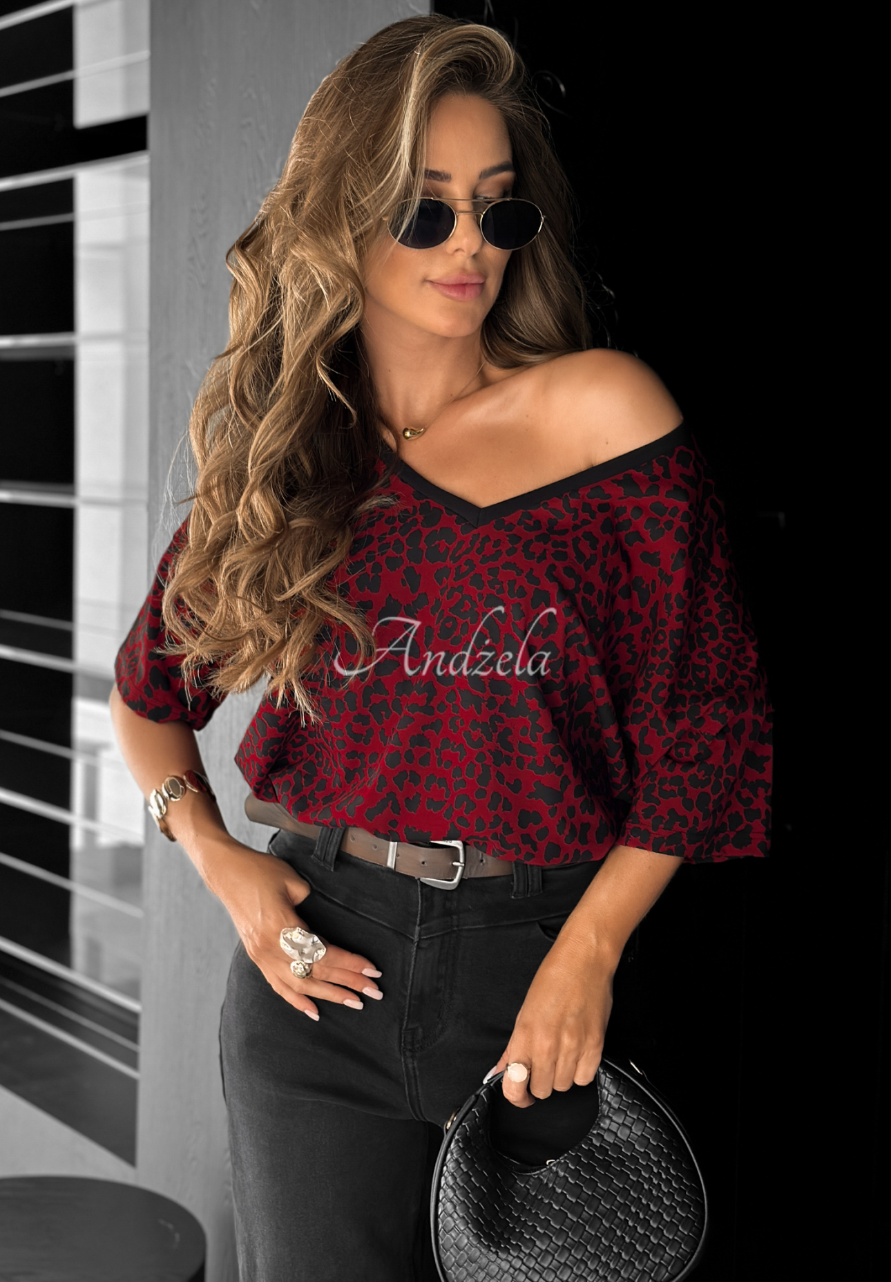 Cascade red camouflage oversize T-shirt