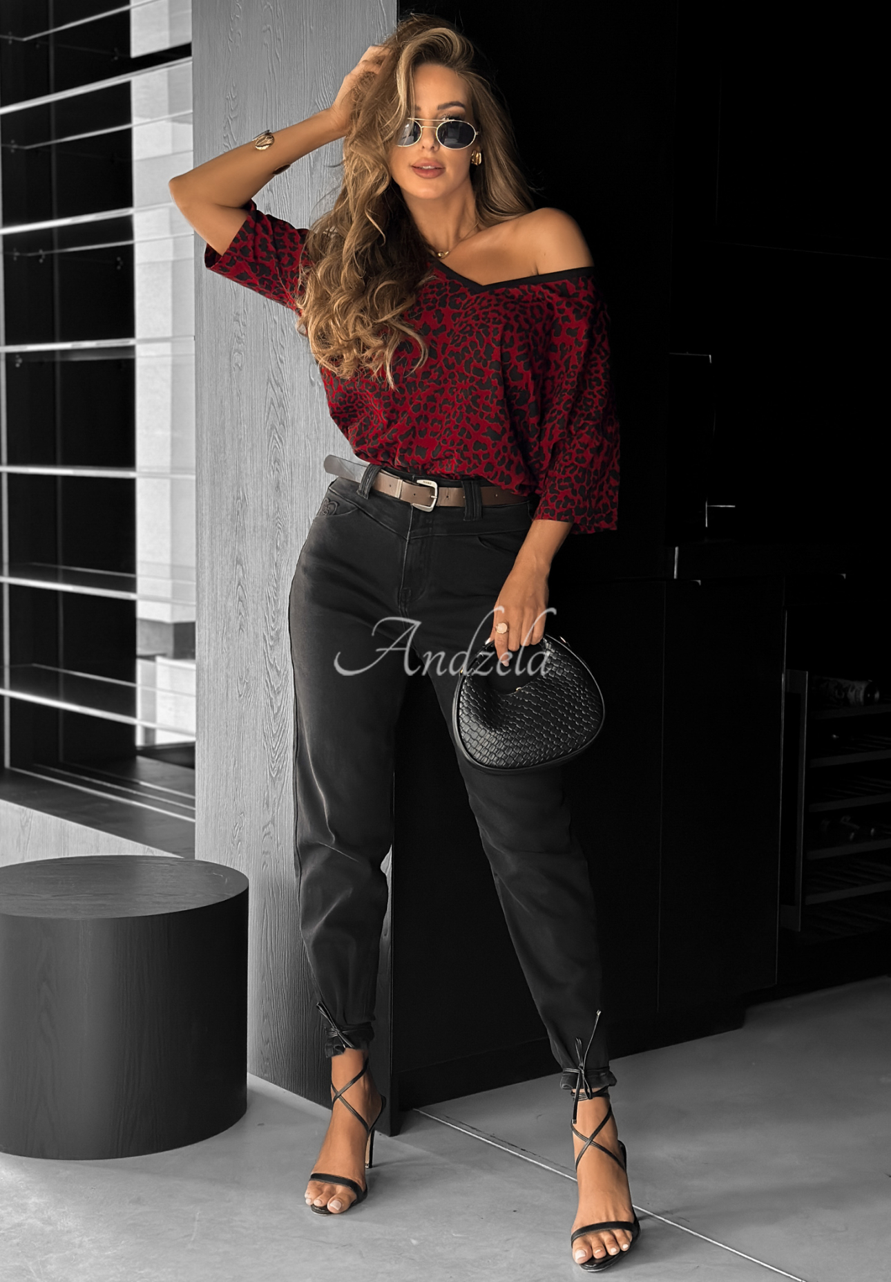 Cascade red camouflage oversize T-shirt