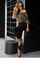 Spodnie jeansowe z paskiem mom fit Don’t Wait czarne