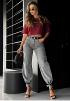 Spodnie jeansowe wide leg In This Silence szare