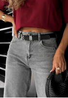 Spodnie jeansowe wide leg In This Silence szare