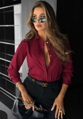 Koszula Simple Choices burgundowa