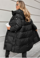 Długa pikowana kurtka Need You czarna