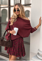 Sweter oversize Found Each Other burgundowy