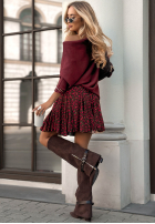 Sweter oversize Found Each Other burgundowy