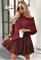 Sweter oversize Found Each Other burgundowy