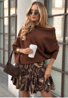 Sweter oversize Found Each Other czekoladowy