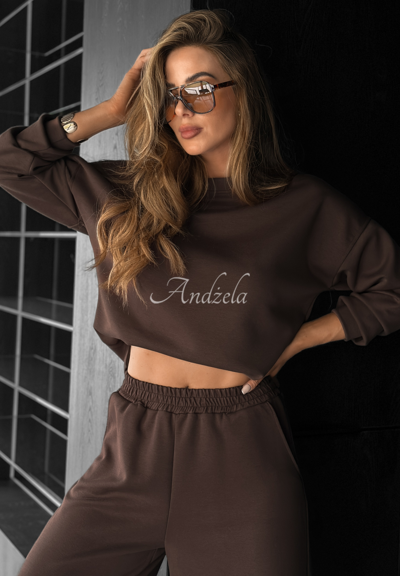 Just Think chocolate tracksuit set