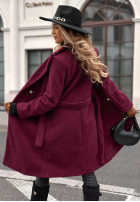 Płaszcz z guzikami Arrington Park burgundowy