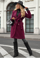 Płaszcz z guzikami Arrington Park burgundowy