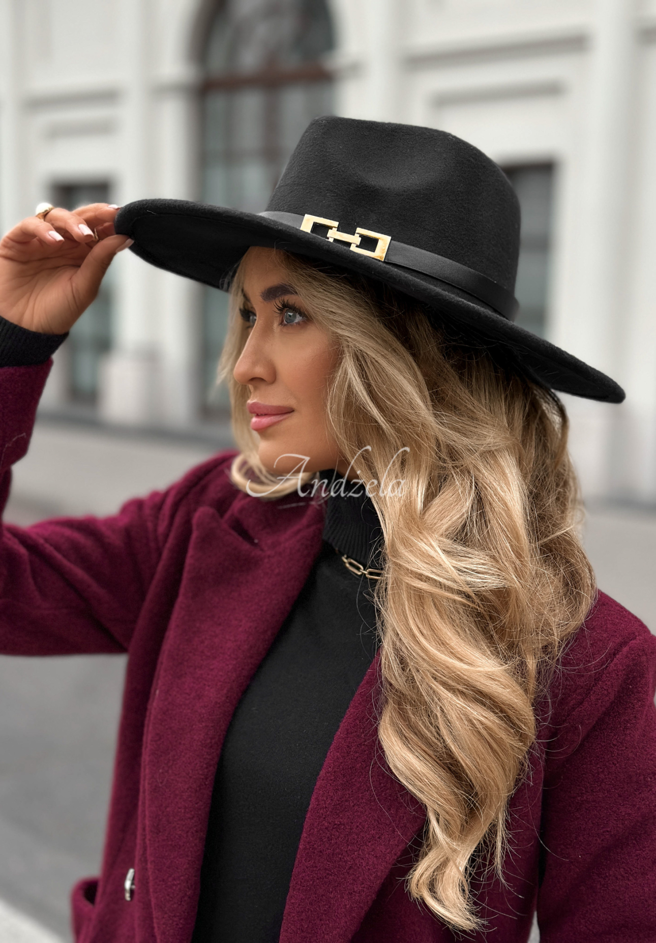 Kapelusz z paskiem Zero Interest czarny