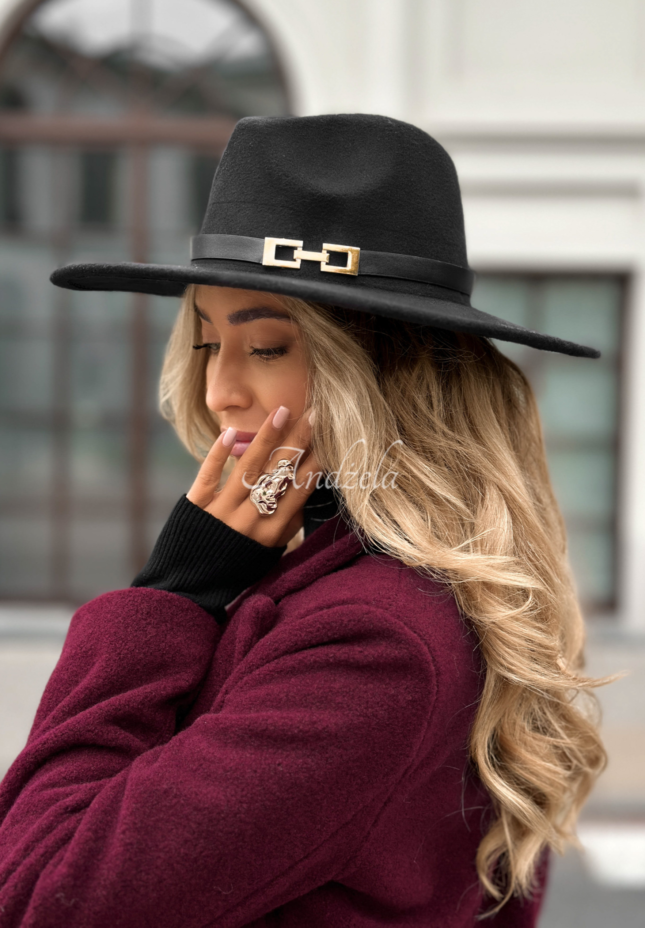 Kapelusz z paskiem Zero Interest czarny