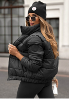 Pikowana kurtka Broken Silence czarna