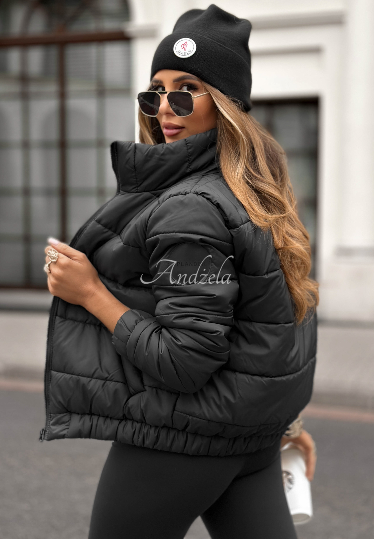 Pikowana kurtka Broken Silence czarna