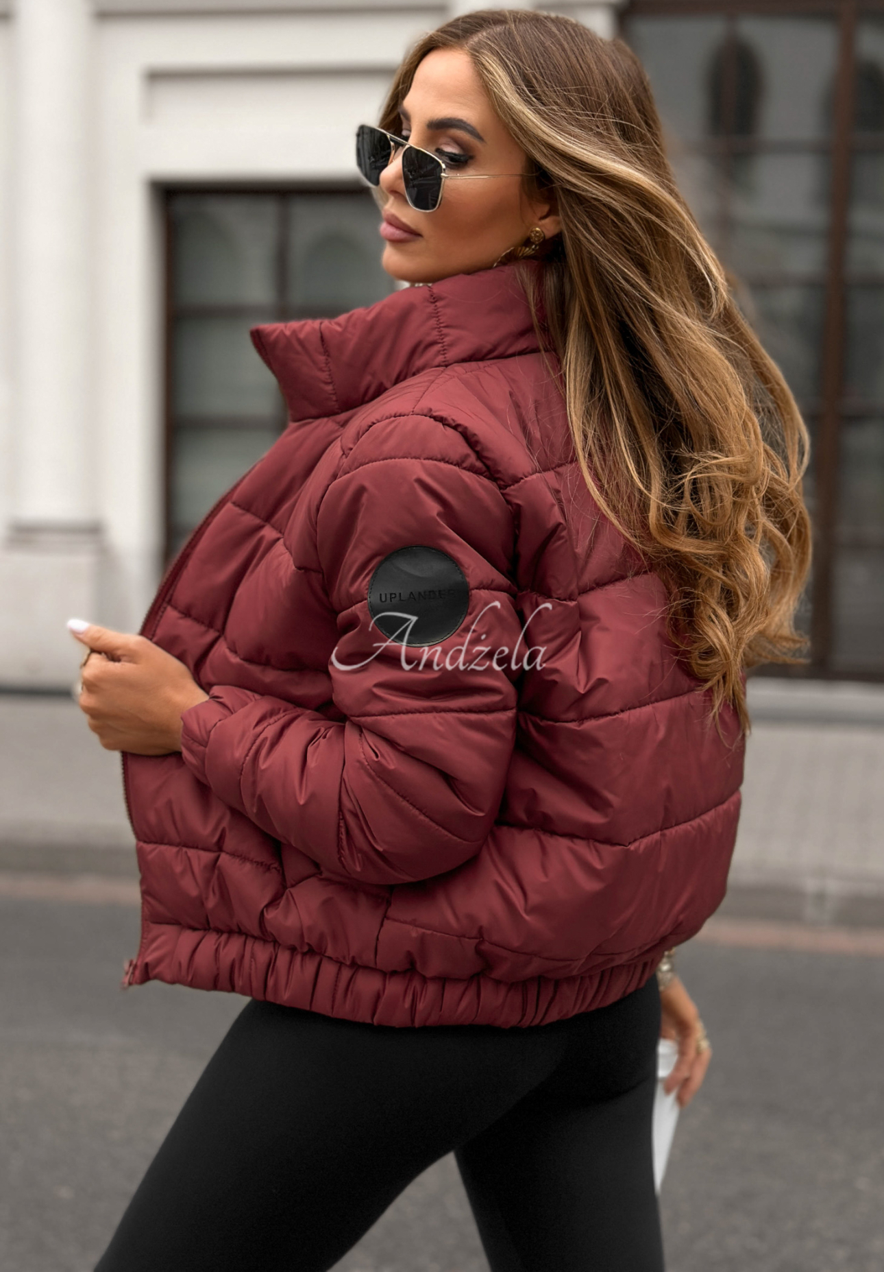 Broken Silence burgundy quilted jacket