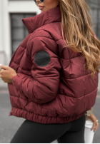 Pikowana kurtka Broken Silence burgundowa