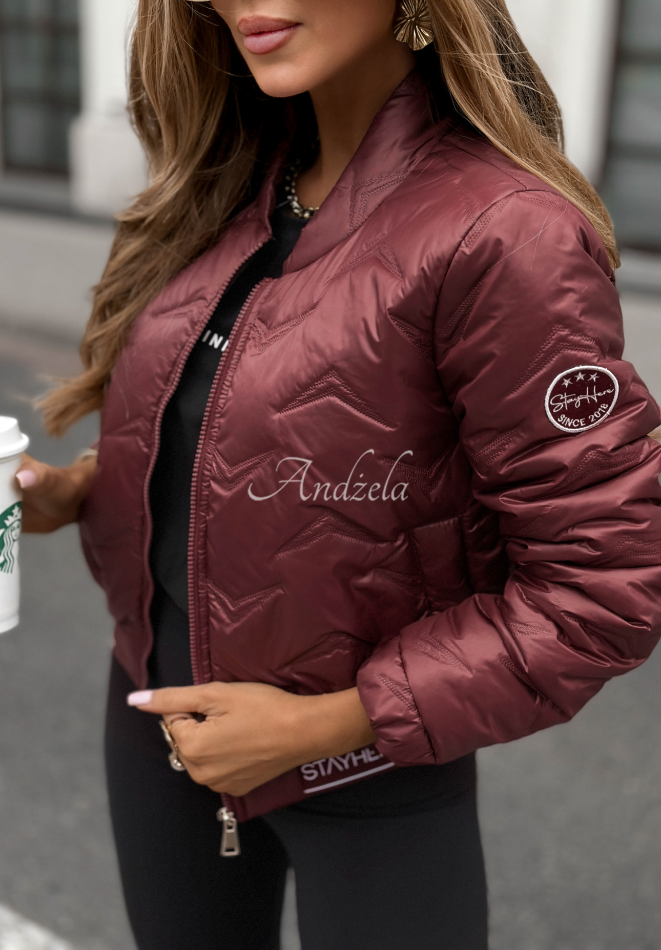 Kurtka bomberka After Hours burgundowa