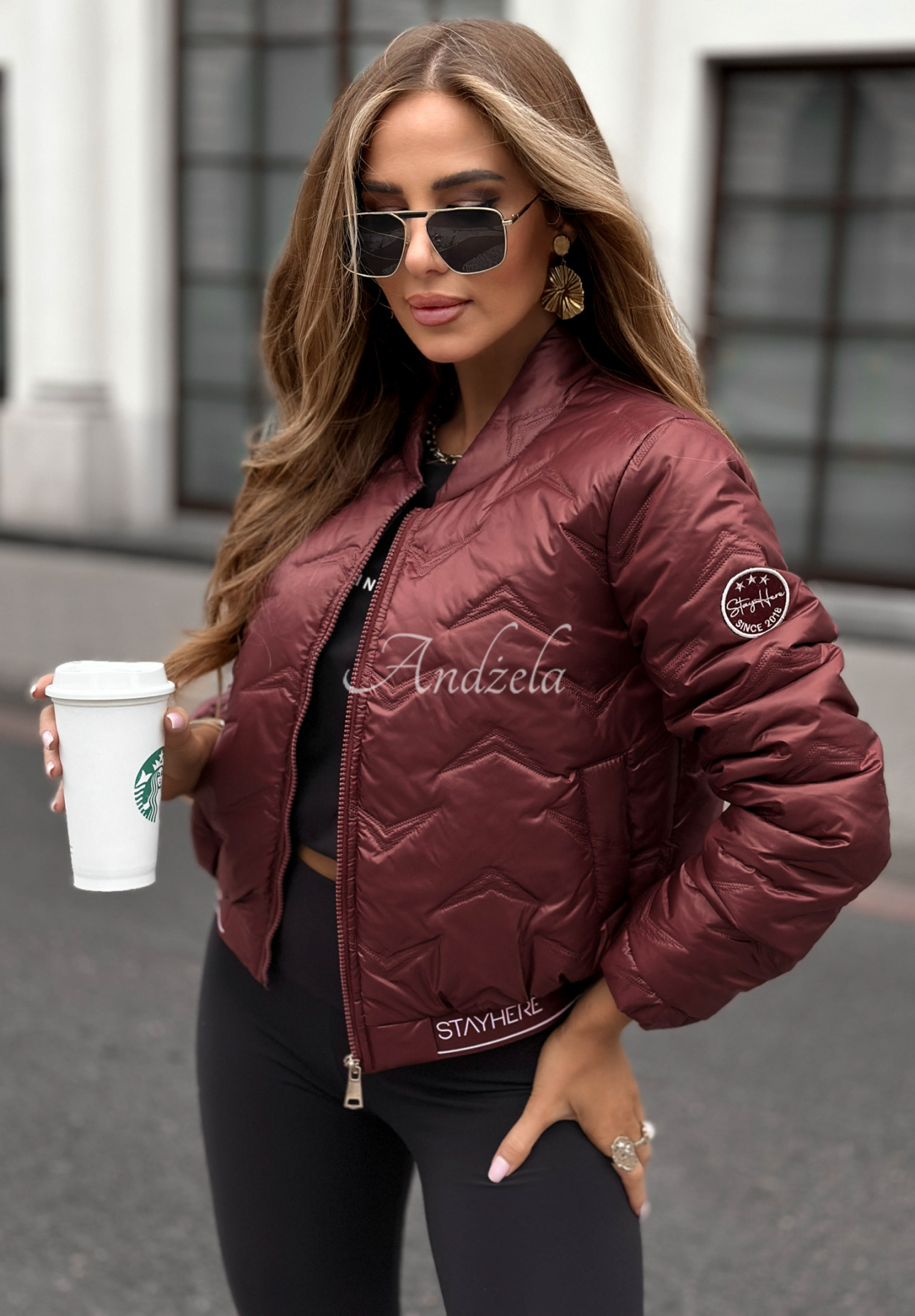 Kurtka bomberka After Hours burgundowa