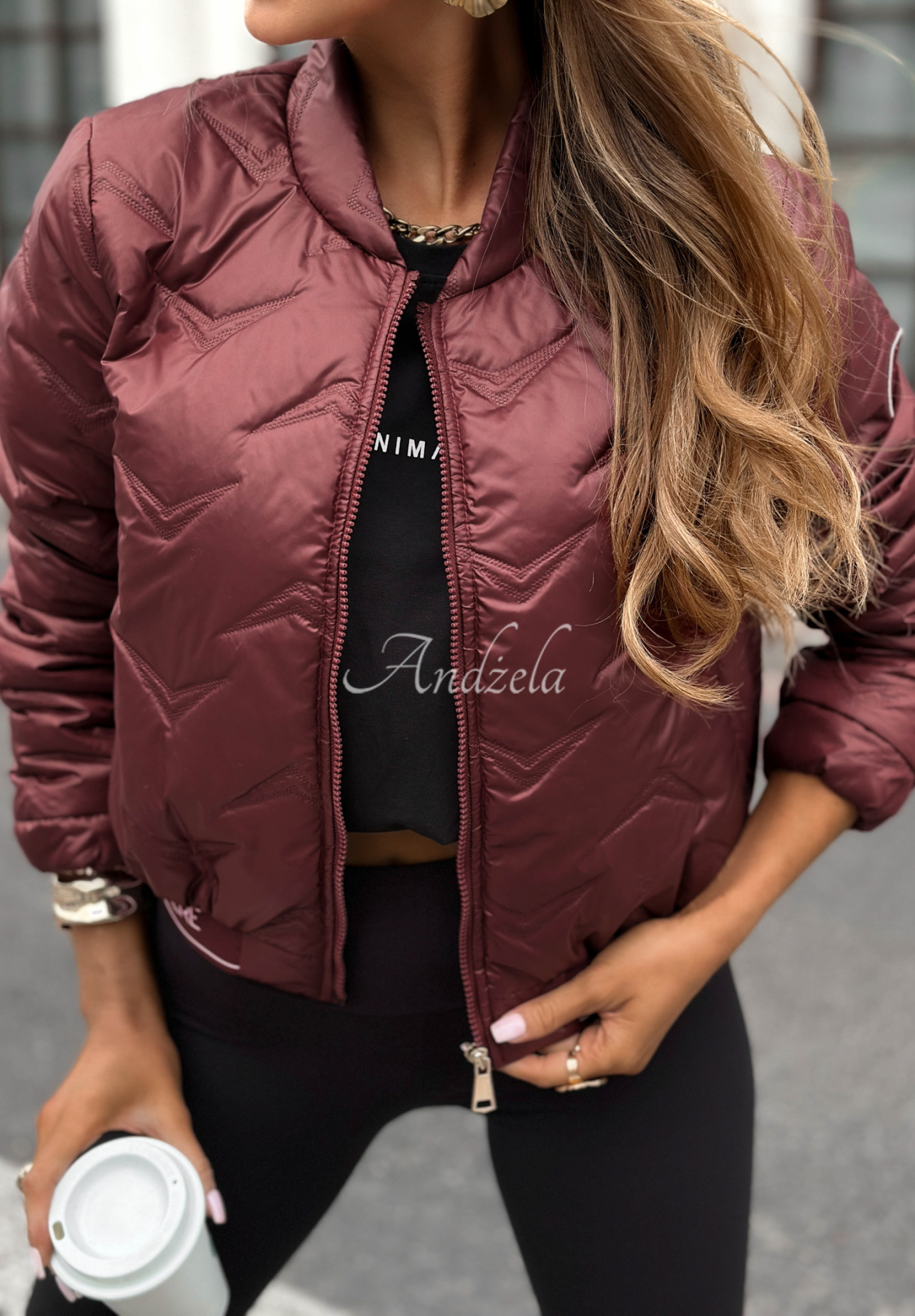 Kurtka bomberka After Hours burgundowa