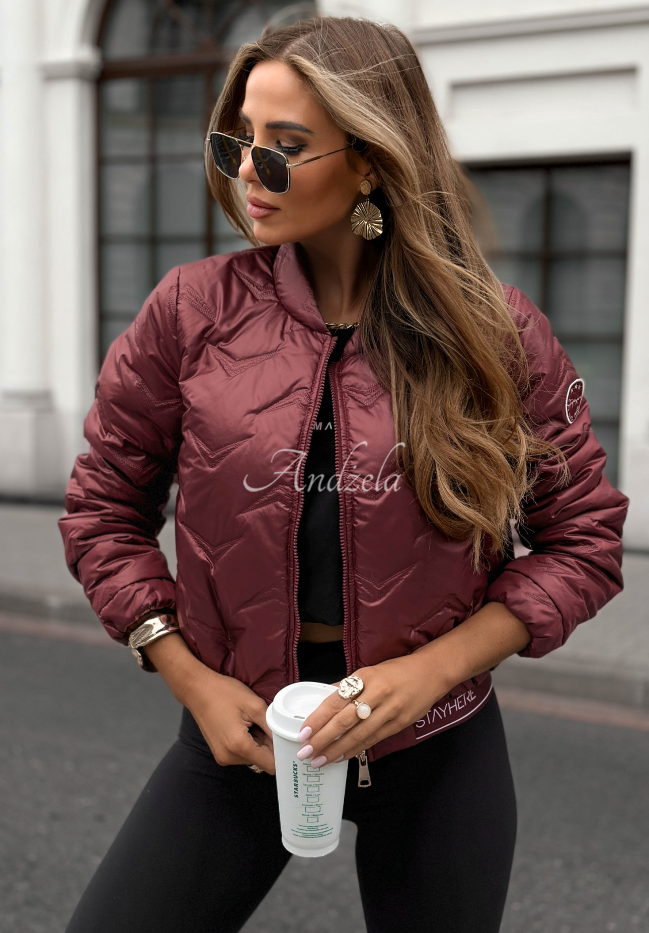 Kurtka bomberka After Hours burgundowa