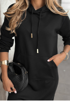 Bluza tunika z kapturem Moment For Me czarna