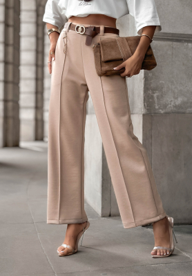 Material butter pants with belt Full Battery mocha