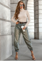 Spodnie jeansowe balloon Still Not Over ciemnoniebieskie