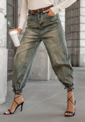 Denim balloon pants Still Not Over gray and blue