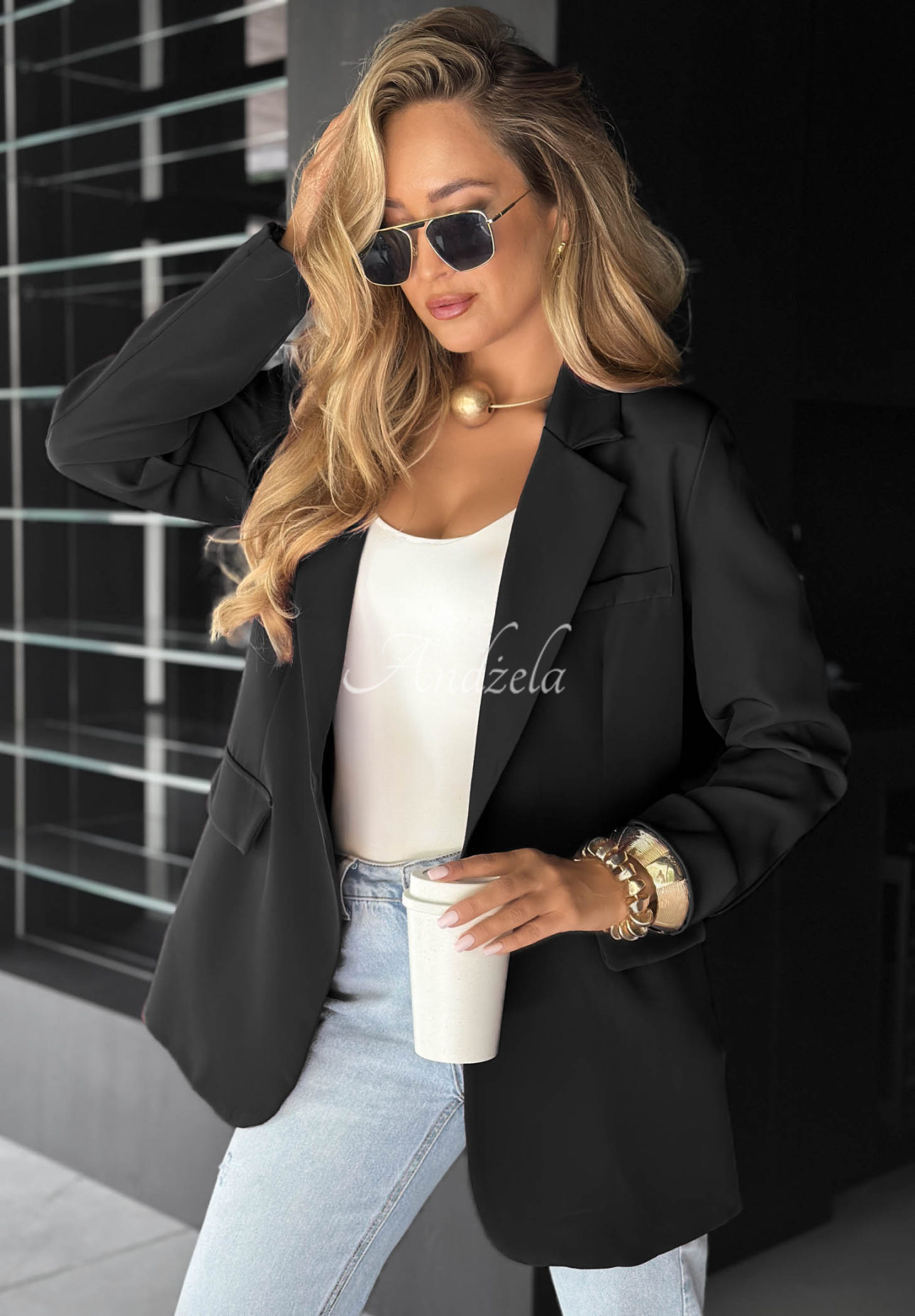 Marynarka oversize Best Version czarna