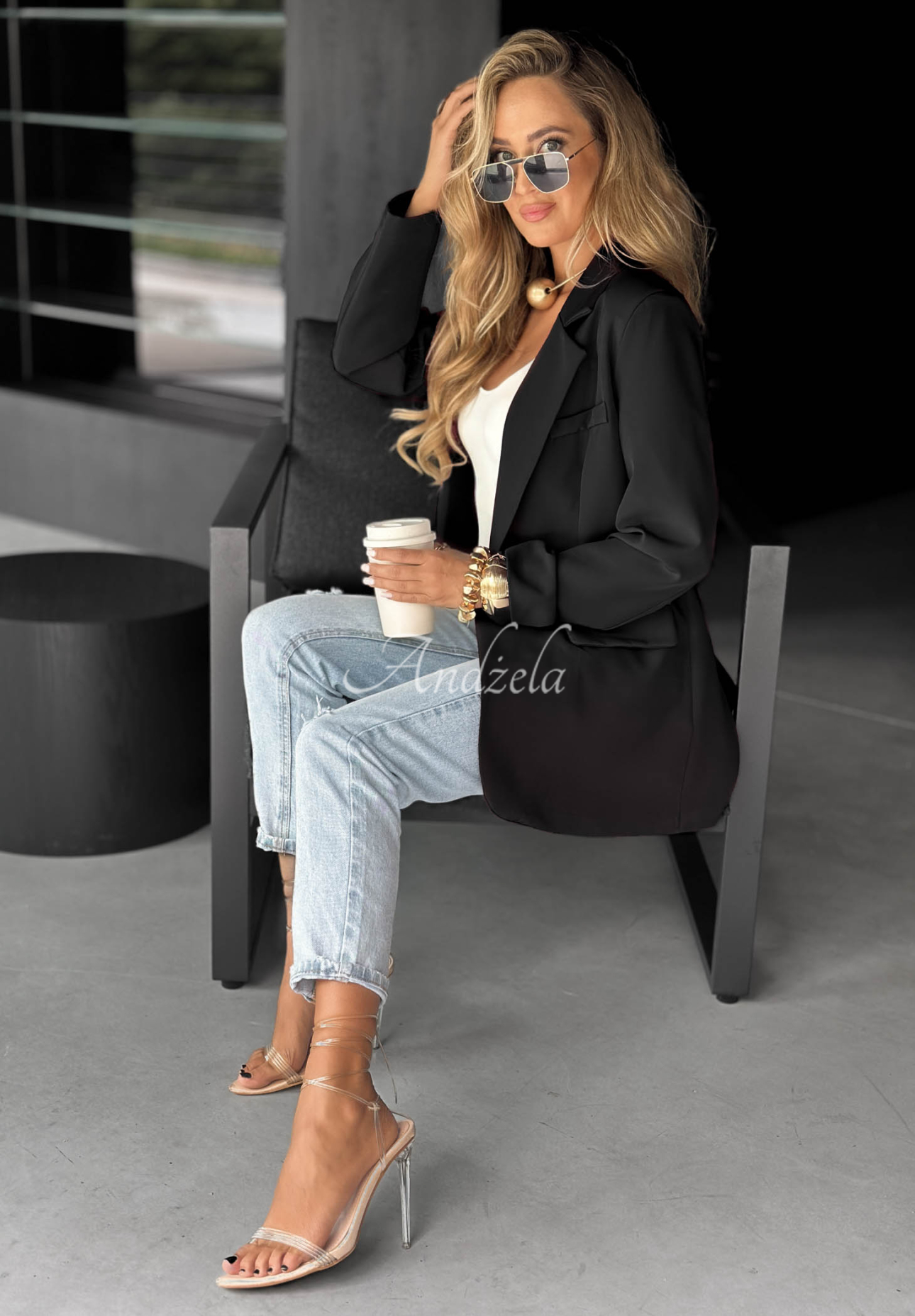 Marynarka oversize Best Version czarna