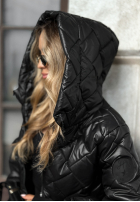 Pikowana kurtka z kapturem Just The Wind czarna